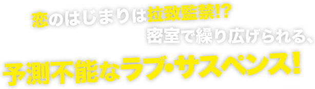 恋のはじまりは拉致監禁!?密室で繰り広げられる、予測不能なラブ・サスペンス！